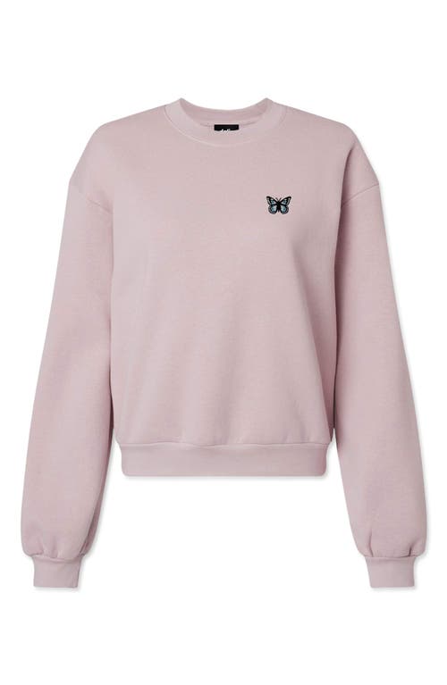 Dalix Butterfly Relaxed Sweatshirt In Blush