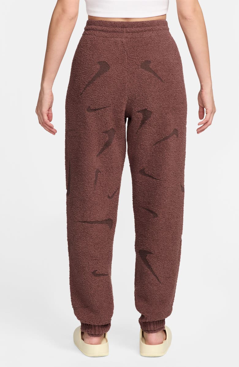 Nike Phoenix Bouclé High Waist Joggers, Alternate, color, Red Sepia