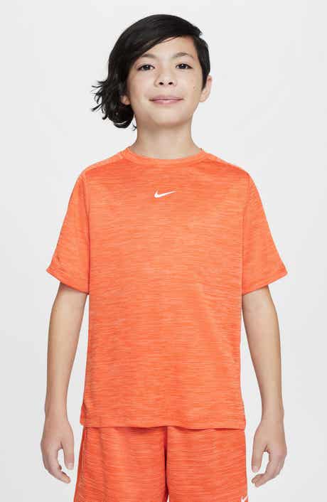 Nike Kids' Heathered Dri-FIT Swoosh Graphic T-Shirt