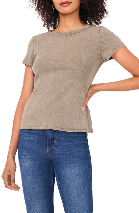 Ribbed Washed T-Shirt