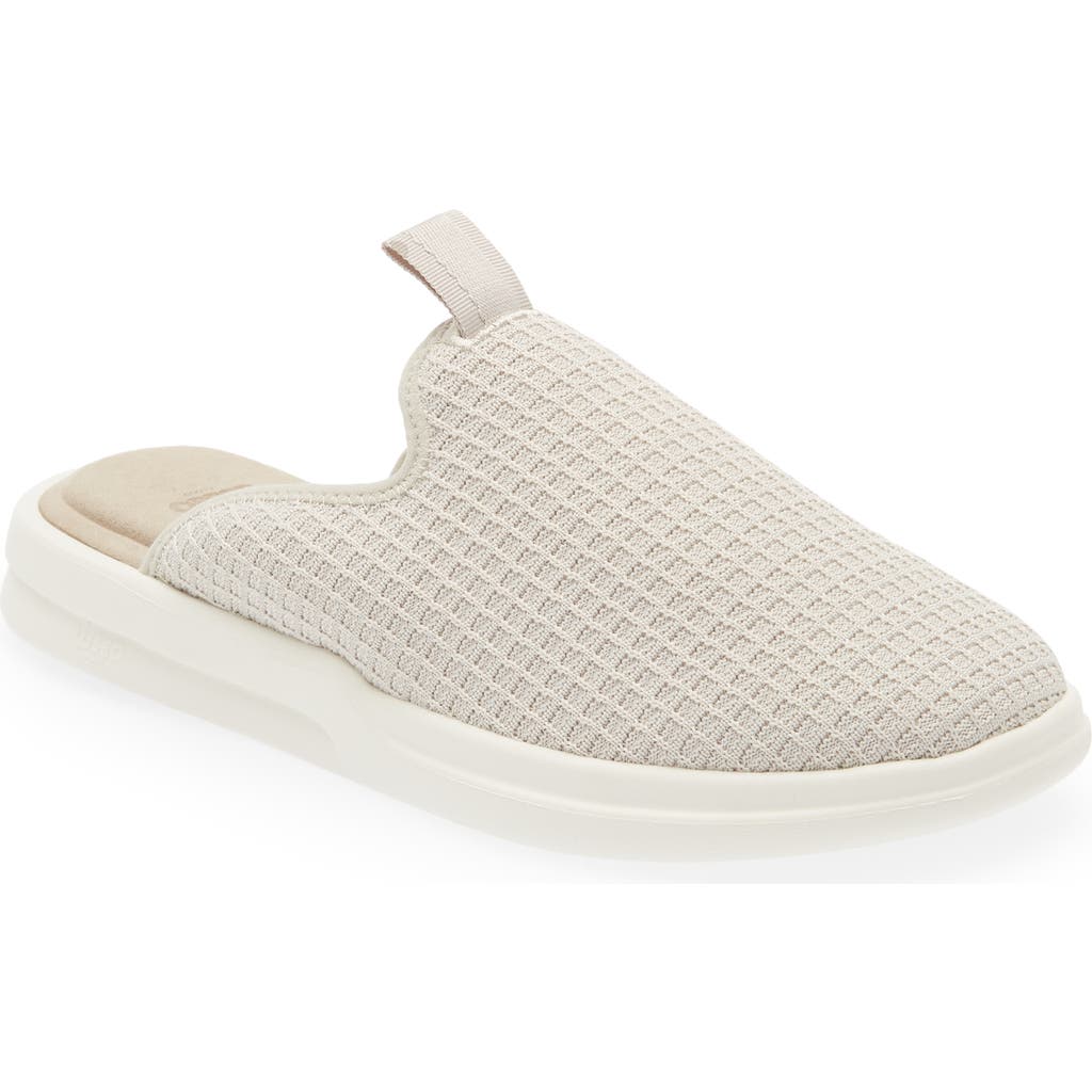 Lusso Cloud Pelli Waffle Knit Slipper In Perfect Grey/marshmallow