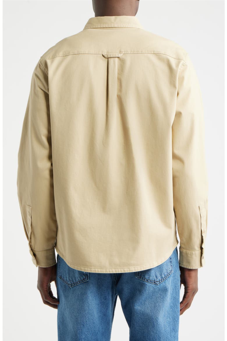 Cotton Stretch Twill Work Shirt, Alternate, color, TAN/ BRIDGE CREEK