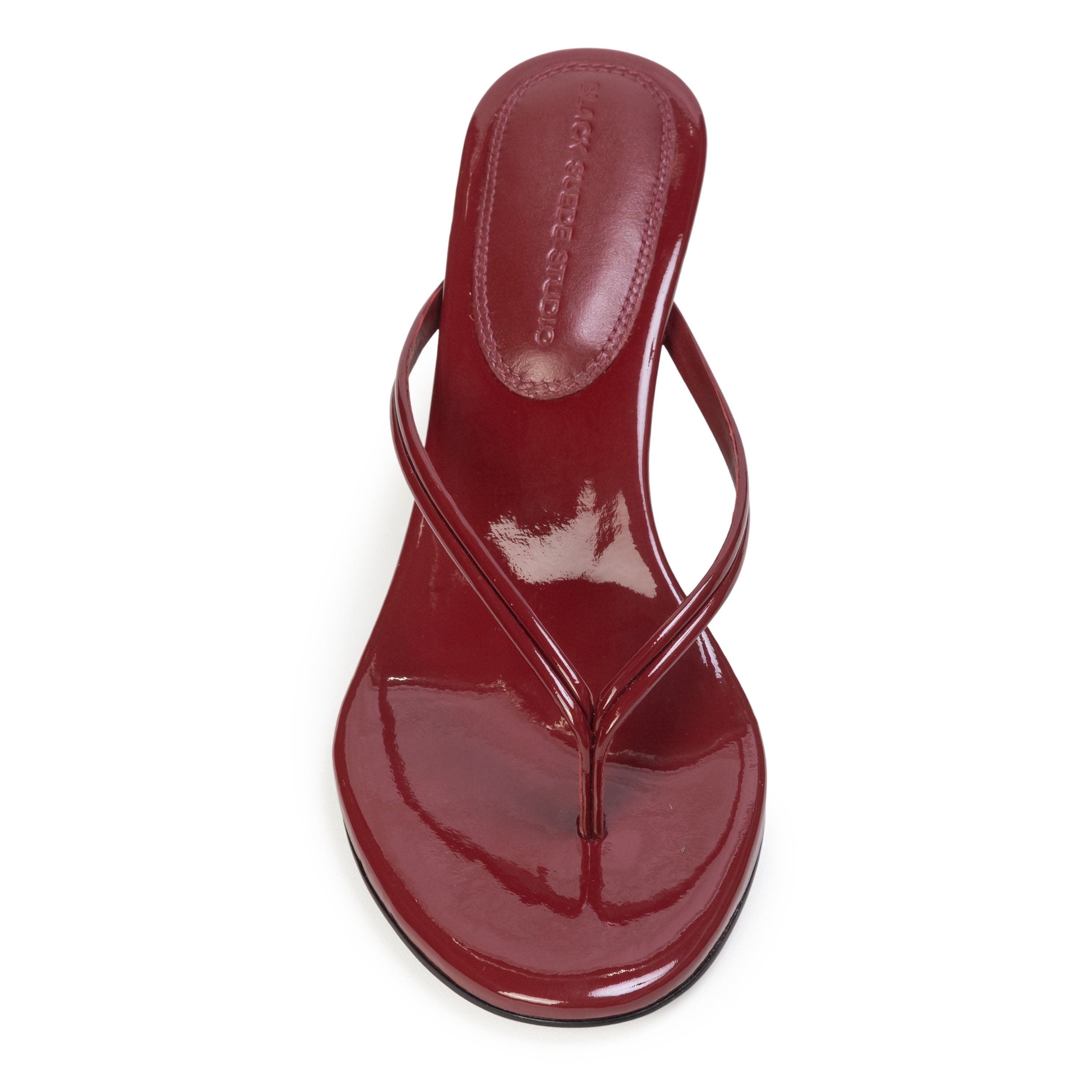 BLACK SUEDE STUDIO Marci 65 Thong Sandal, Alternate, color, Chili Flake Patent Leather