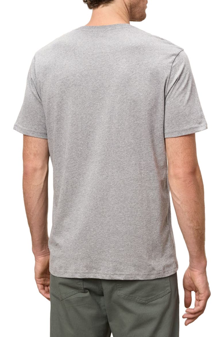 Organic Cotton Men's Softspun Essential V-Neck Tee, Alternate, color, Heather Grey