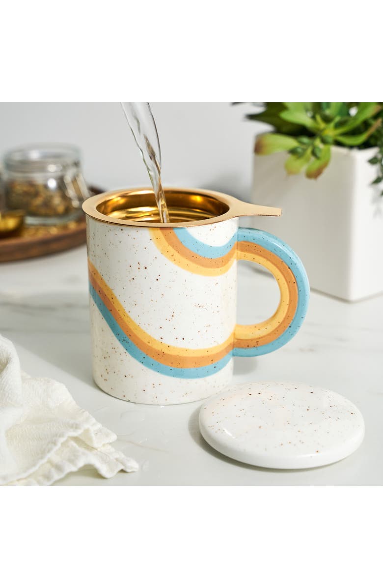 Pinky Up (Accessories) Everlee Mug with Infuser & Lid, Alternate, color, Beige