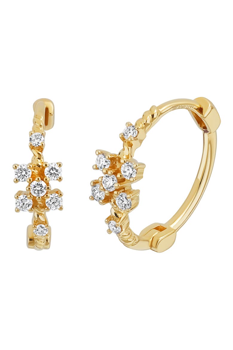 Liora 18K Yellow Gold Diamond Hoop Earrings (Nordstrom Exclusive), Main, color, 18K YELLOW GOLD