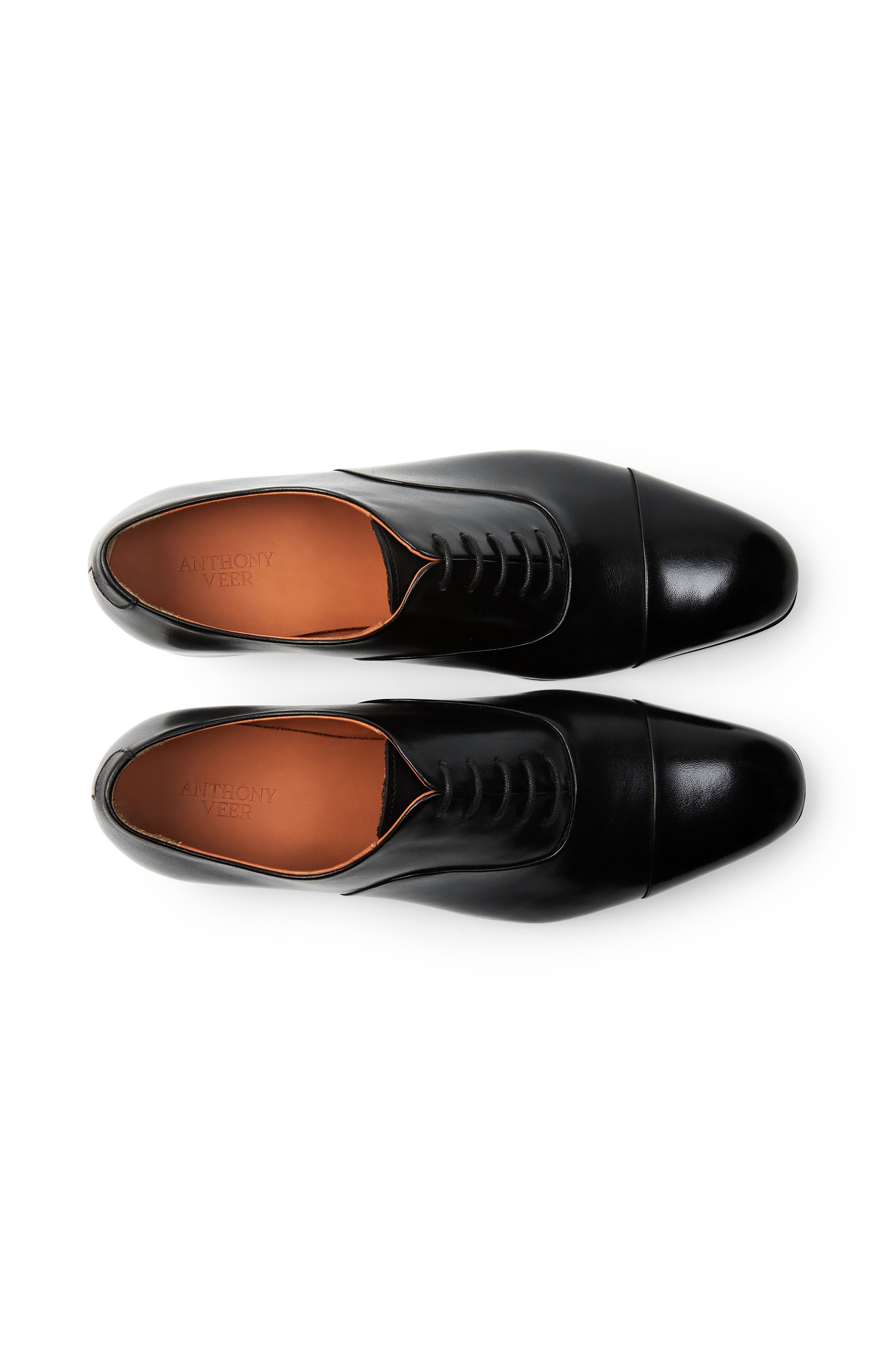 Anthony Veer Genoa Cap Toe Oxford, Alternate, color, Black