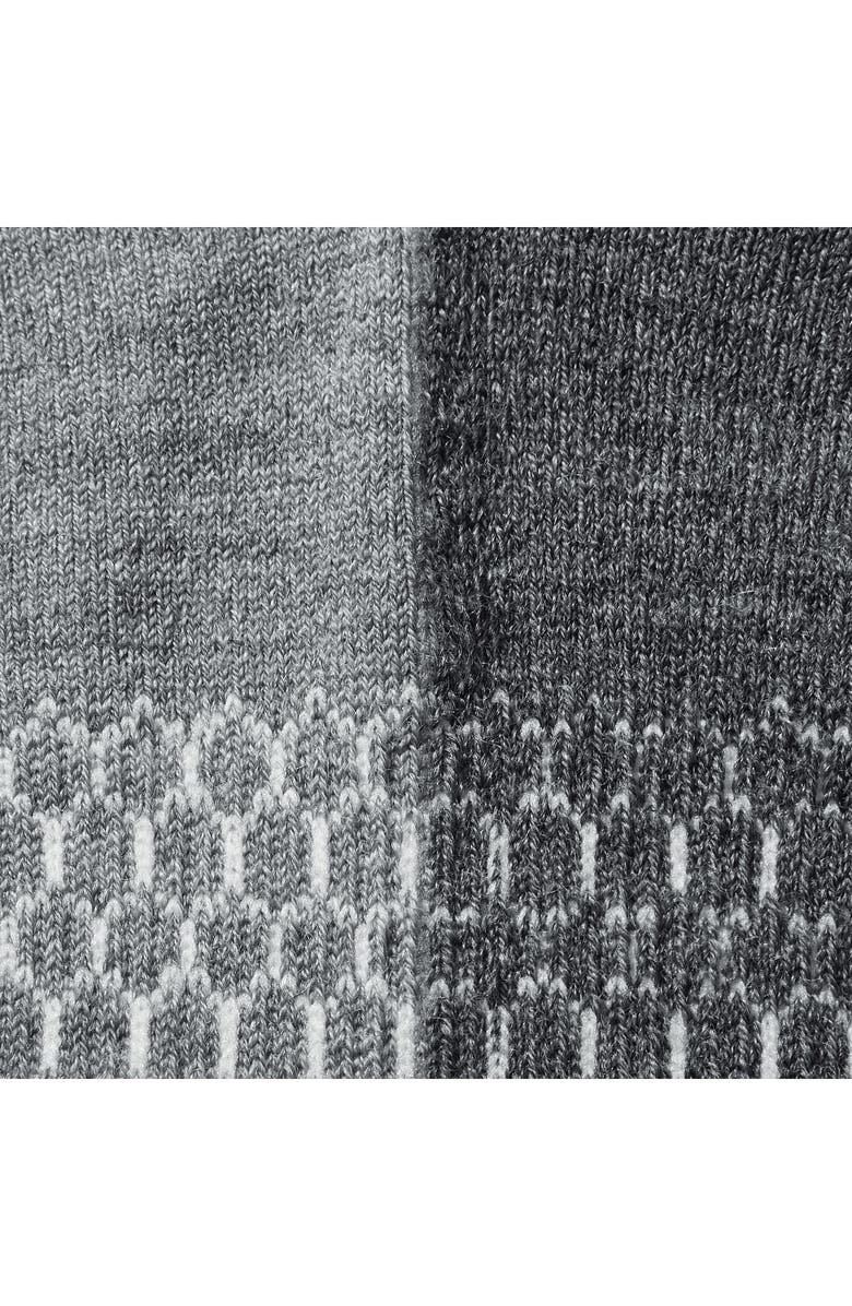 Bombas Heathered Colorblock Merino Wool Blend Calf Socks, Alternate, color, 