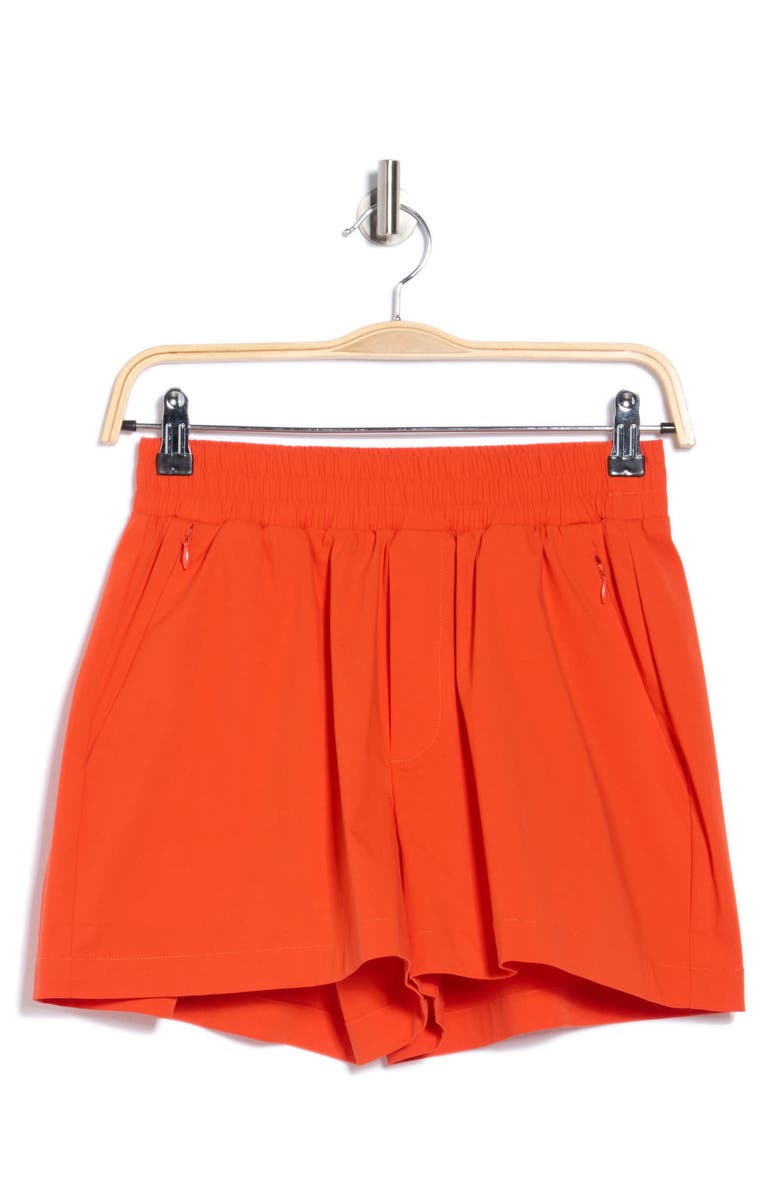 Good American Poplin Weekend Shorts, Alternate, color, Roma