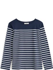 Seasalt Cornwall Sailor Stripe Long Sleeve Organic Cotton T-Shirt