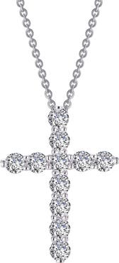 Lafonn Simulated Diamond Cross Pendant Necklace