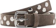 MANGO Studded Suede Belt