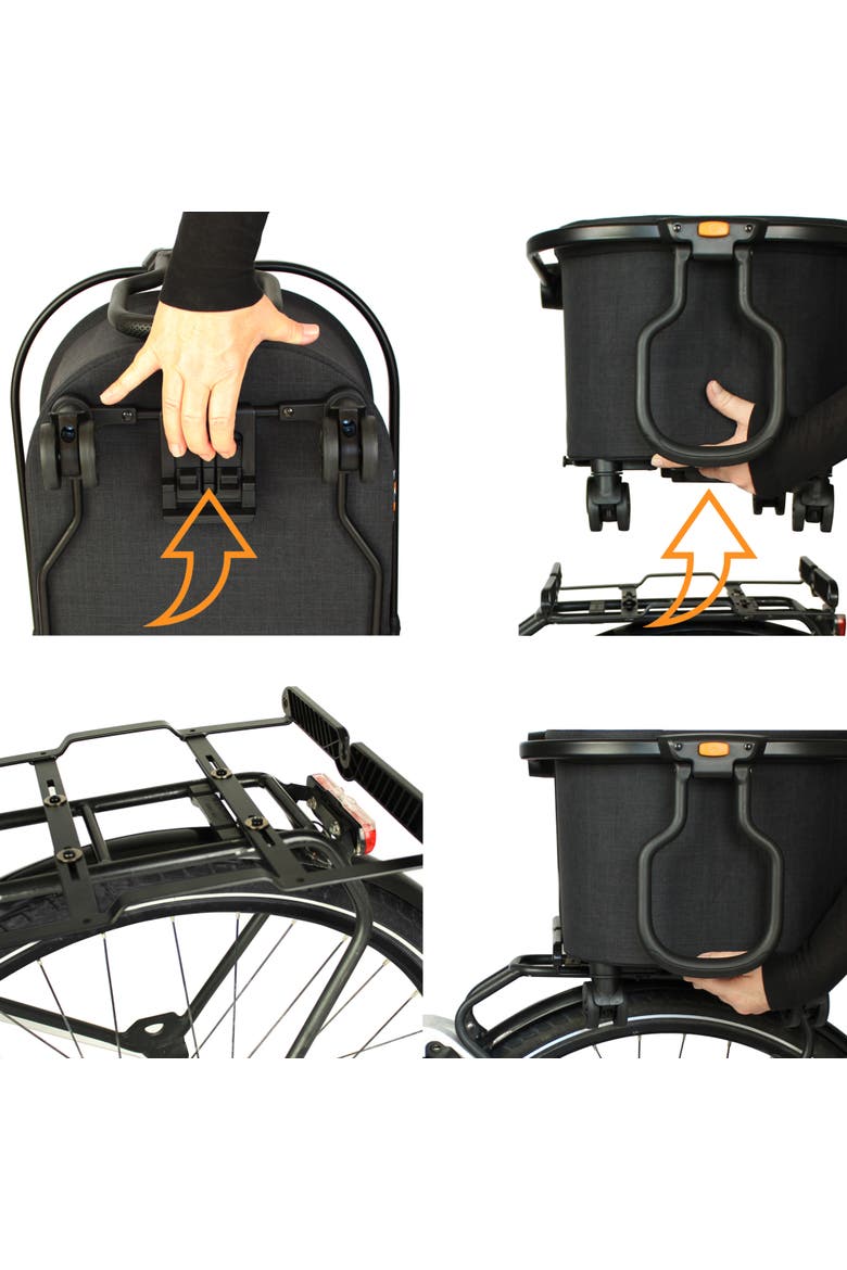 MULTI Bicycle Pannier Basket Utility Cart, Alternate, color, Black