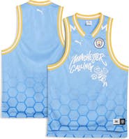 PUMA Men's Puma Light Blue Manchester City 2025 FIFA Club World Cup dryCELL Basketball Jersey