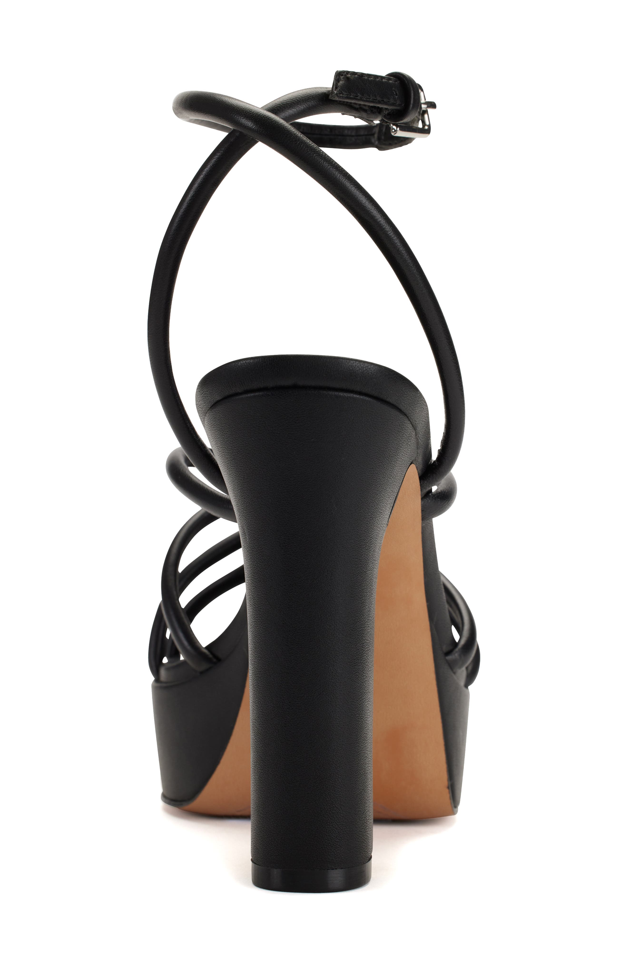Delicia Ankle Strap Platform Sandal, Alternate, color, BLACK
