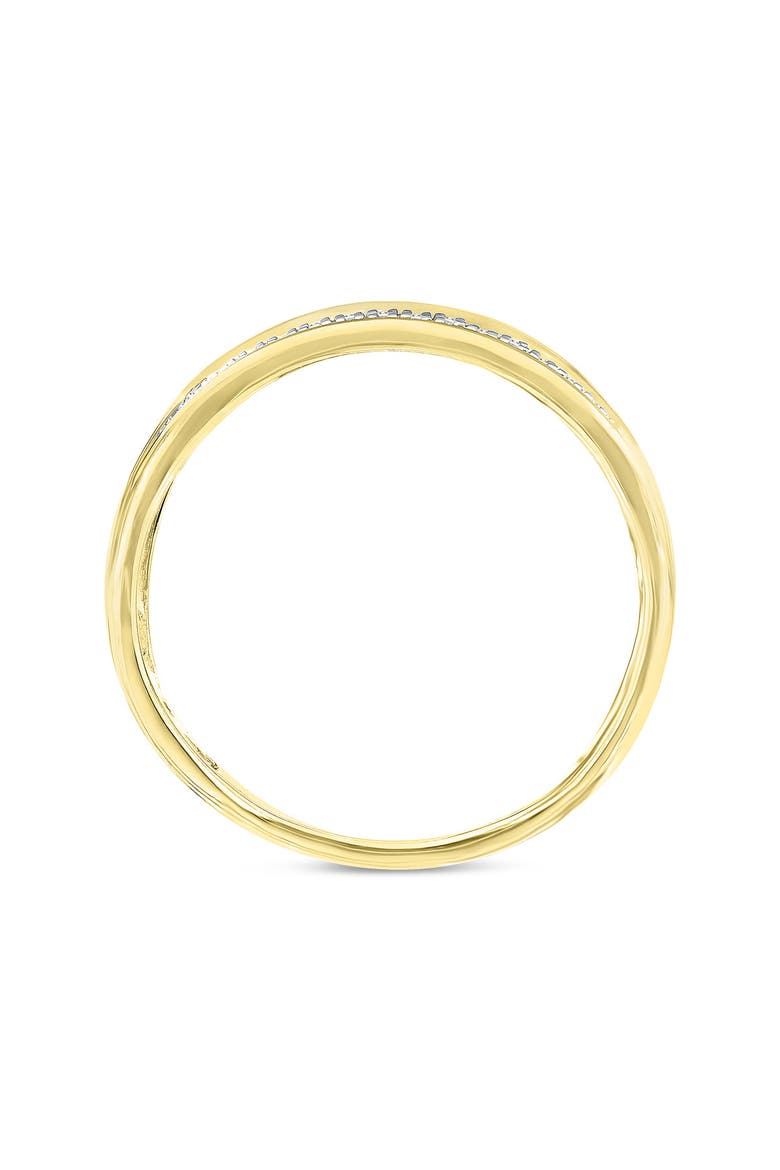Elysium Unisex Diamond Band Ring in 10K Gold, Alternate, color, 10K Yellow Gold
