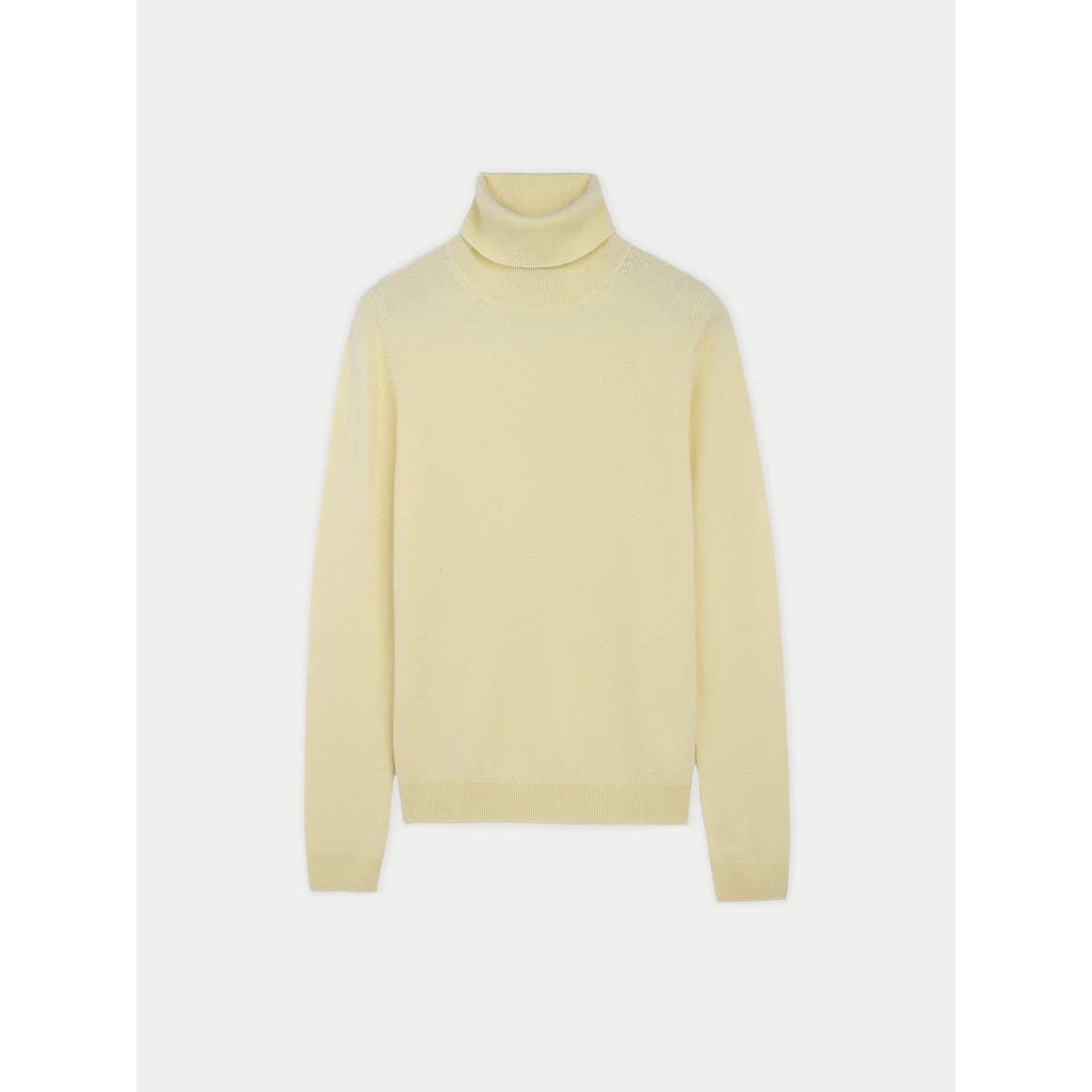 Gobi Mongolian Cashmere Cashmere Turtle Neck Sweater In Wax Yellow
