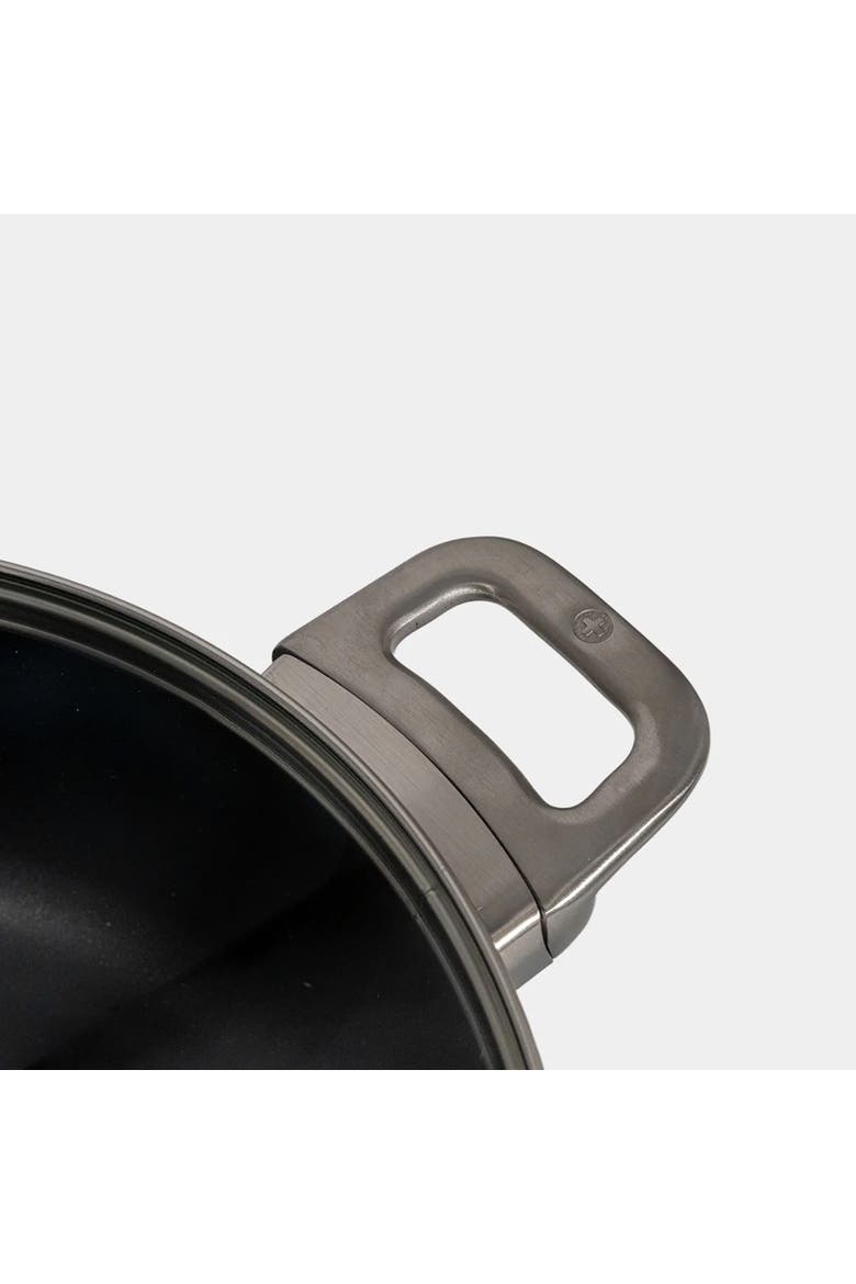 CHD Nonstick Braiser with Glass Lid, 7.2 qt, Alternate, color, Black