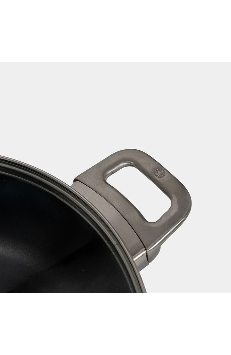 Swiss Diamond CHD Nonstick Braiser with Glass Lid, 7.2 qt, Alternate, color, Black