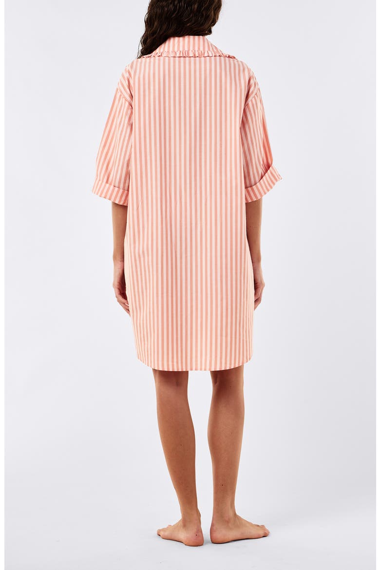 Butterscotch Stripe Cotton Nightshirt, Alternate, color, BUTTERSCOTCH