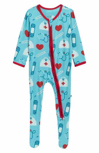 Glacier Medicine Print Zip Footie