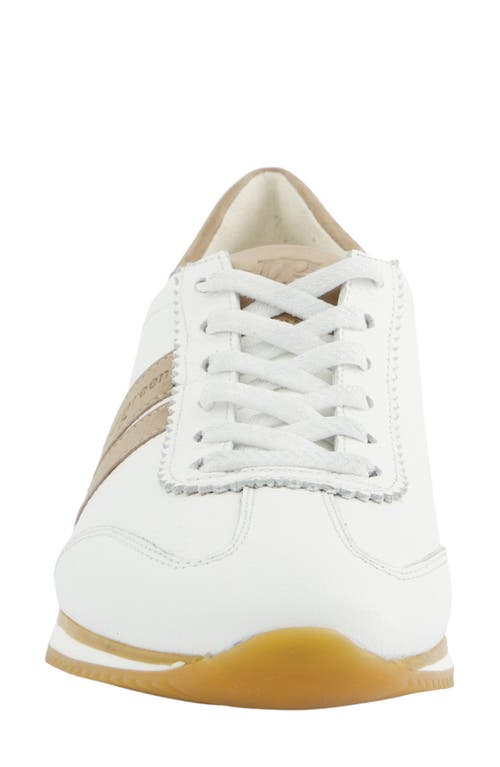 Paul Green Bellevue Sneaker In White Antelope Combo