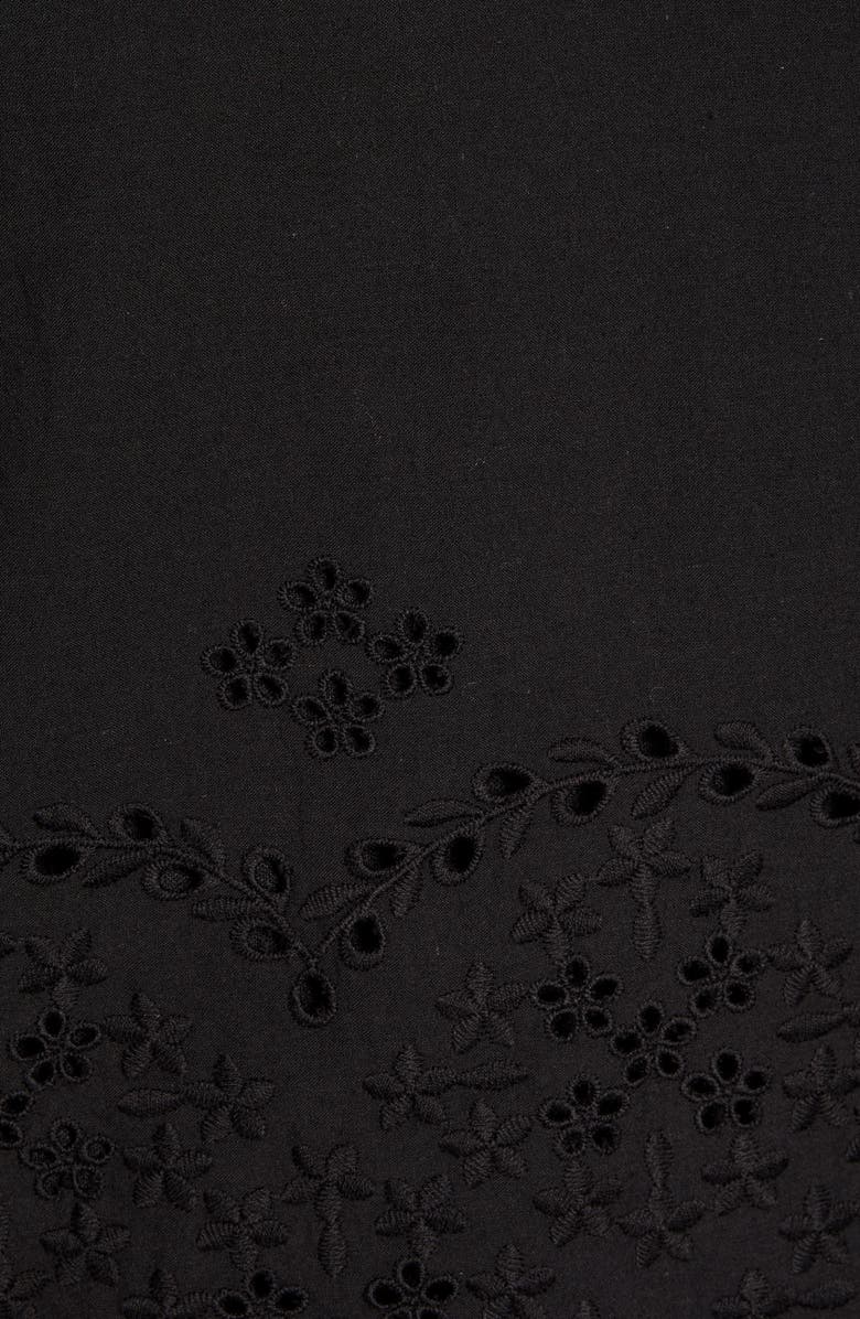 Bobeau Nyla Flutter Sleeve Cotton Eyelet Top, Alternate, color, 