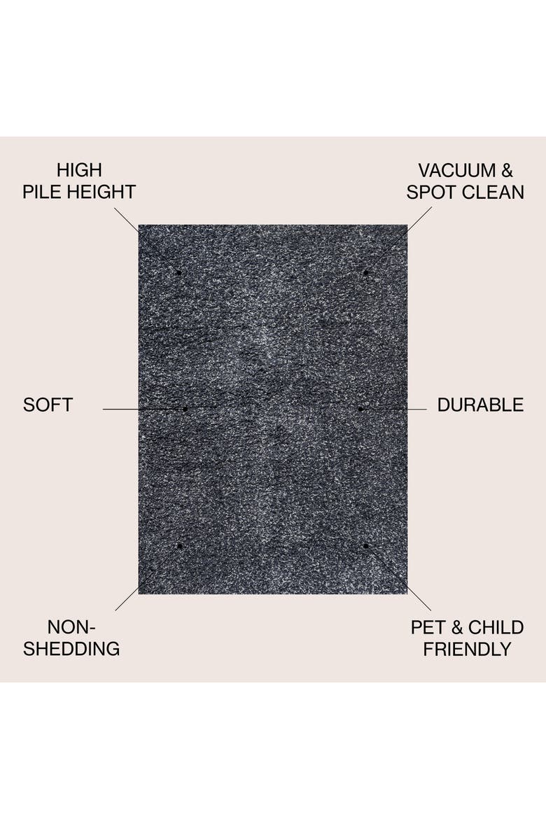 Mercer Shag Plush Area Rug, Alternate, color, Denim Blue
