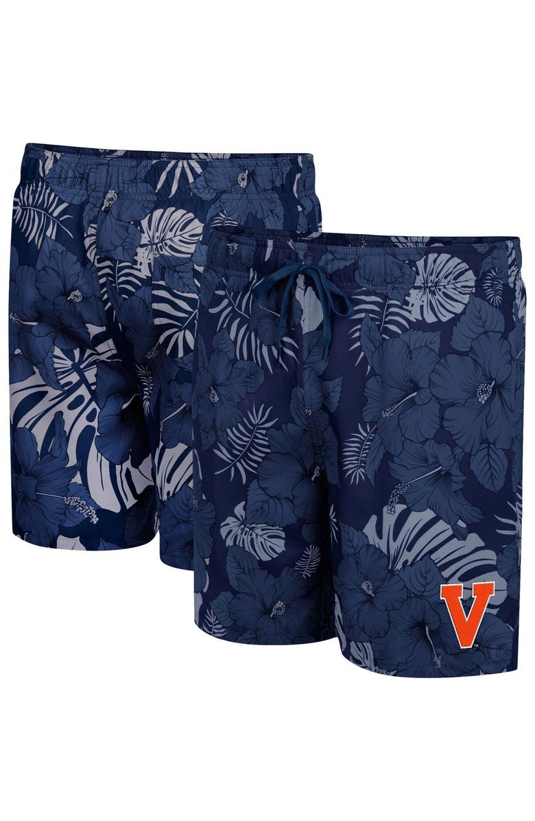 COLOSSEUM Men's Colosseum Navy Virginia Cavaliers The Dude Swim Shorts, Main, color, Navy