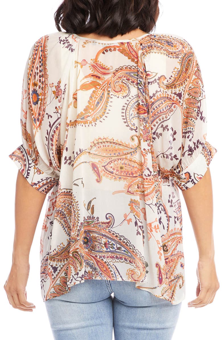 Karen Kane Tie Neck Peasant Top, Alternate, color,