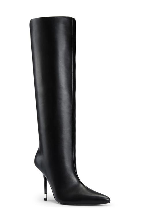 Femme La Prague Knee High Stiletto Boot In Black