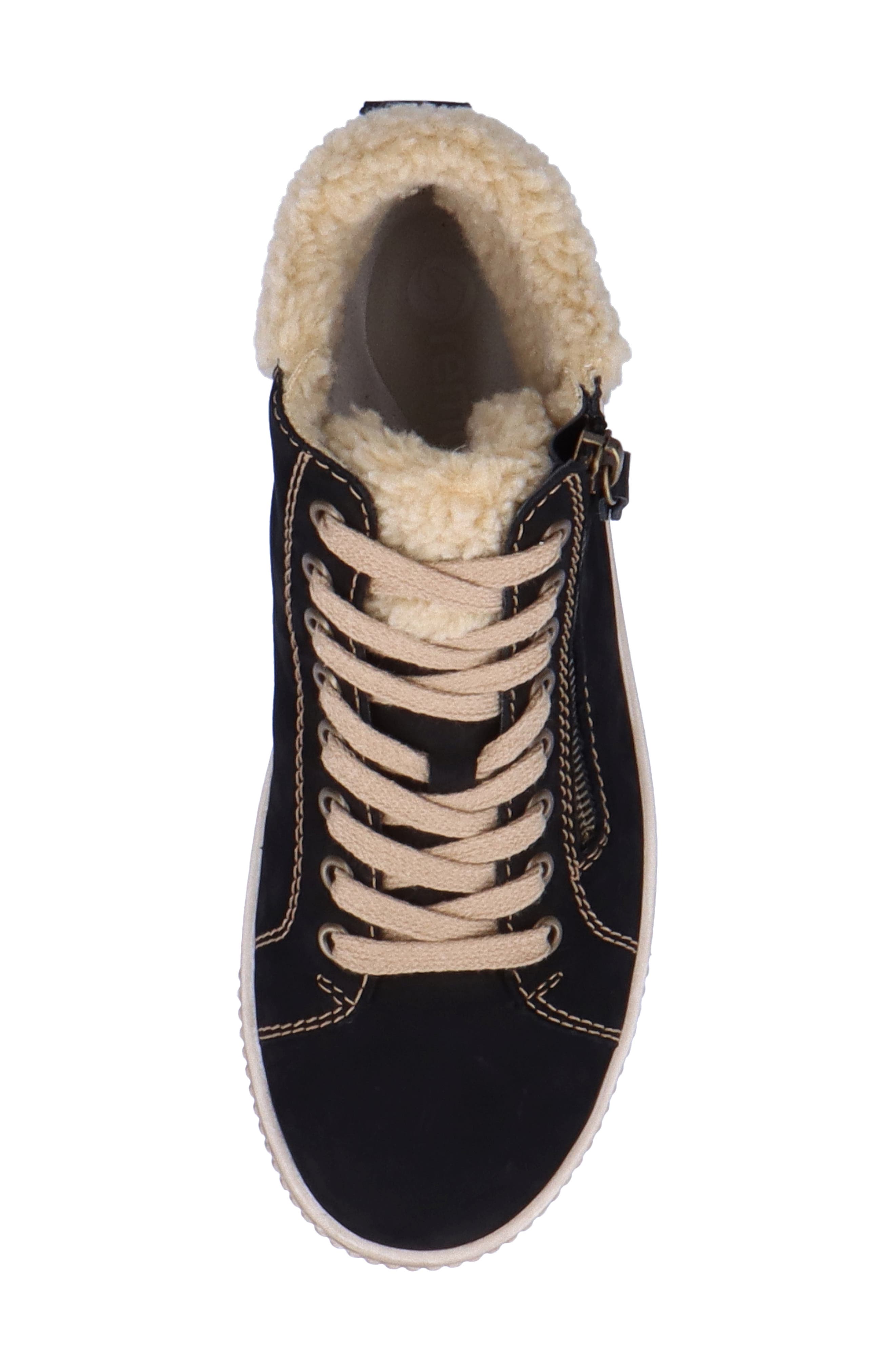 REMONTE Maditta 70 Faux Shearling Trim Sneaker, Alternate, color, 