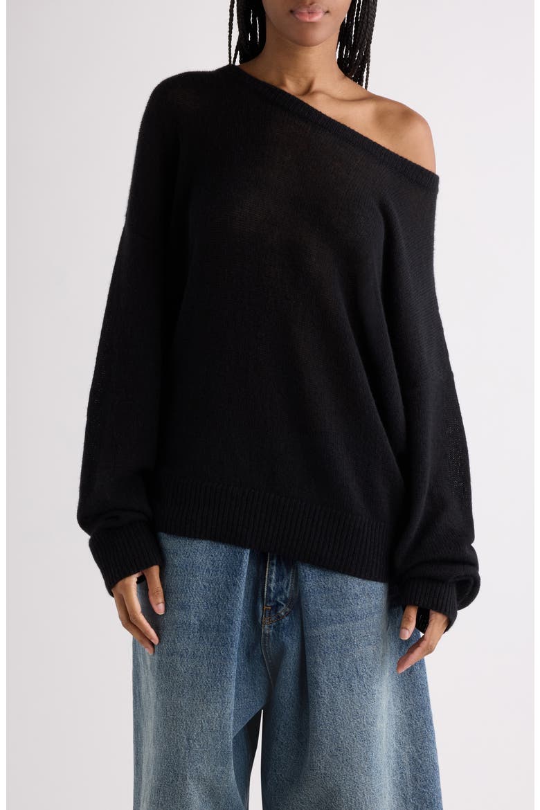Relaxed Cashmere Sweater, Main, color, 1000 BLACK
