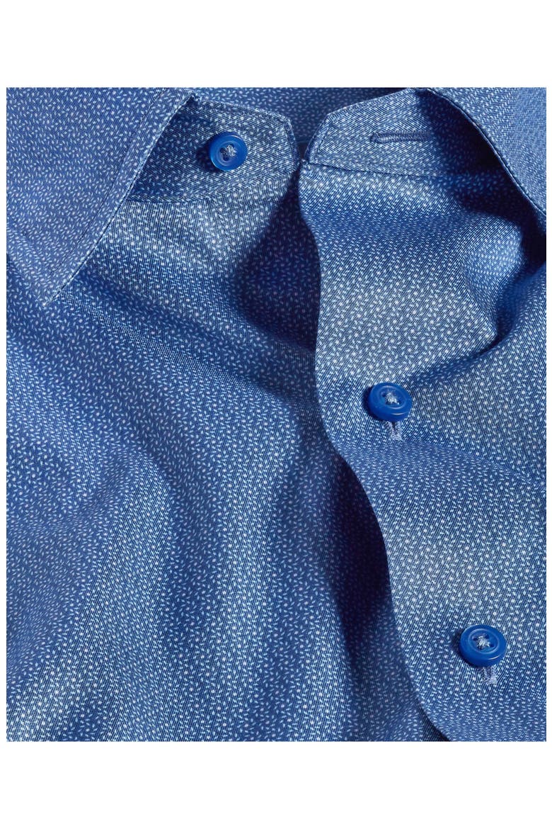 Neat Print Sport Shirt, Alternate, color, NAVY