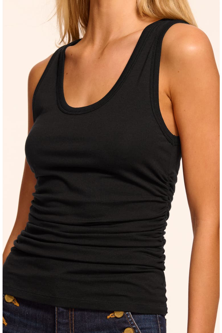 Jacey Scoop Neck Top, Alternate, color, BLACK