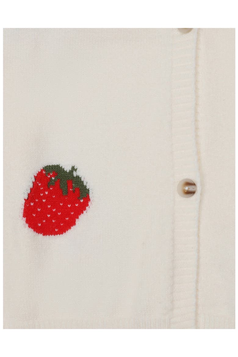 Kids' Strawberry Cardigan, Alternate, color, IVORY