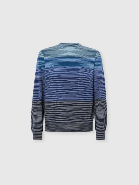 Crew Neck Sweater In Pure Flame Wool