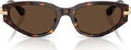 Burberry 56mm Irregular Sunglasses