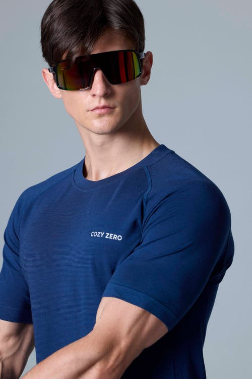 Cozy Zero Tech Merino Light Weight Daily Tee In Poseidon