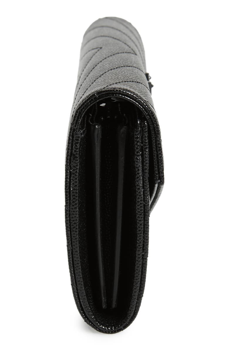 Saint Laurent Monogram Quilted Leather Wallet, Alternate, color,