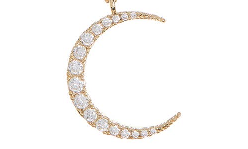 Estella Bartlett Statement Cz Moon & Stars Necklace