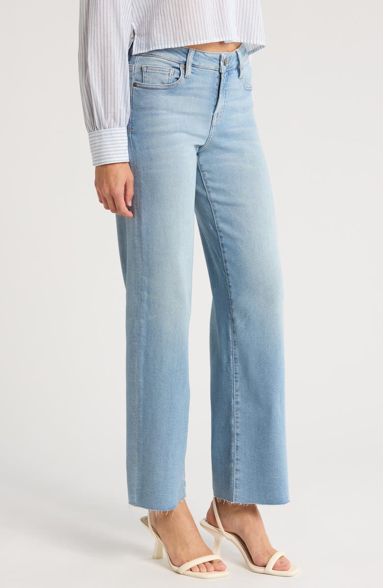 HIDDEN JEANS High Waist Raw Hem Wide Leg Dad Jeans, Alternate, color,