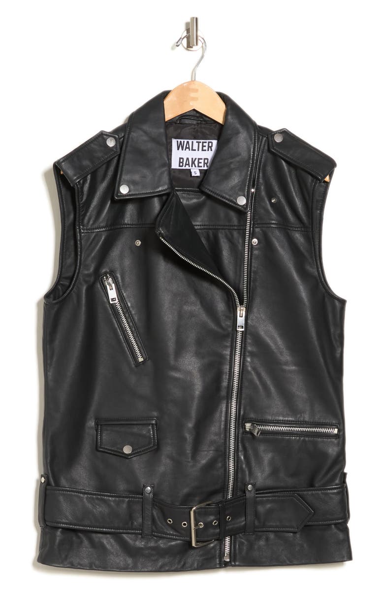 Walter Baker Edie Lamb Leather Vest, Alternate, color, 