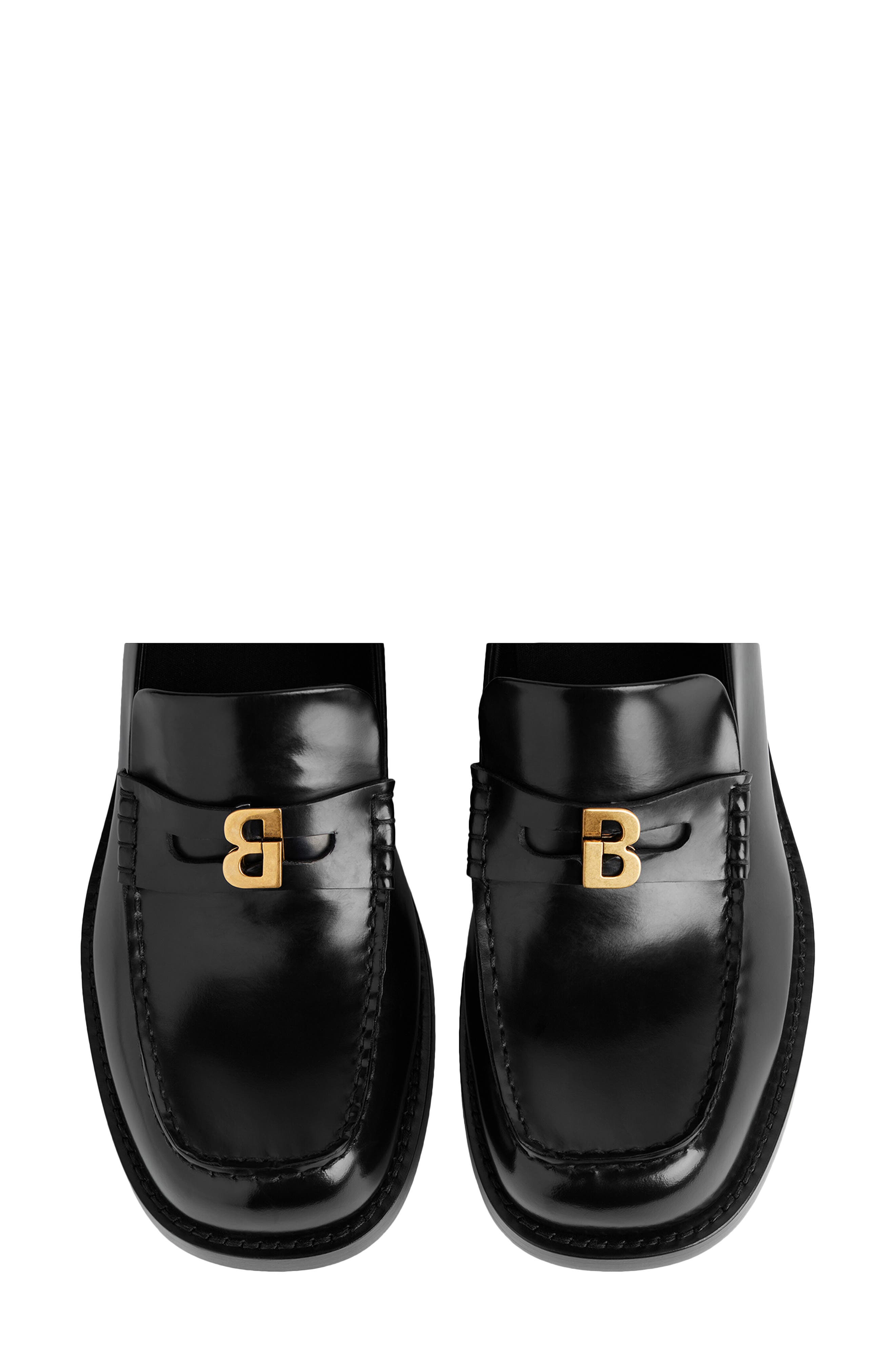 Balenciaga B Logo Comfy Loafer, Alternate, color, Black