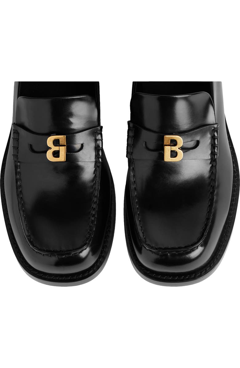 Balenciaga B Logo Comfy Loafer, Alternate, color, Black