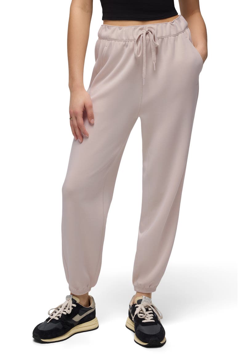 Shea High Waist Drawstring Joggers, Main, color, ALMOND