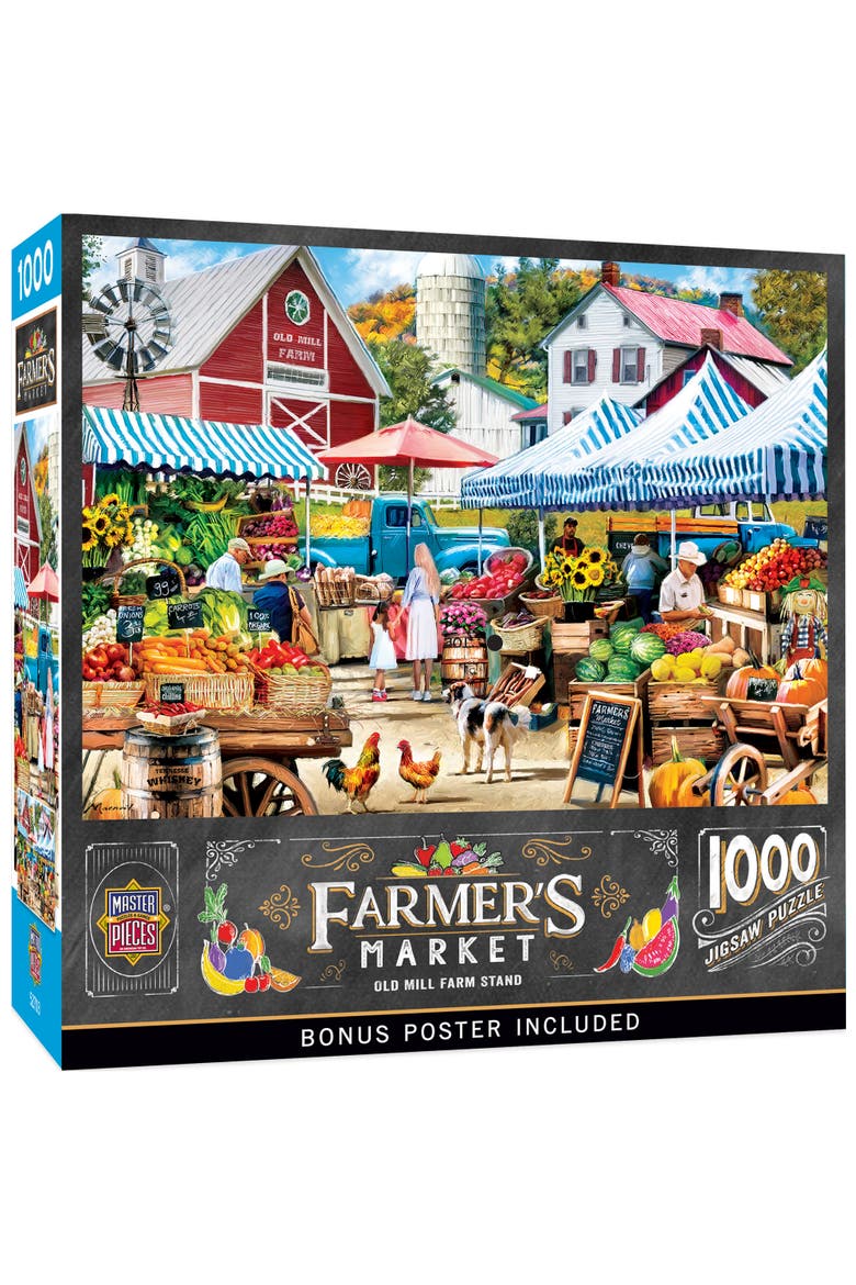 1000 Piece Jigsaw Puzzle - Old Mill Farm Stand - 19.25"x26.75", Main, color, Multicolor