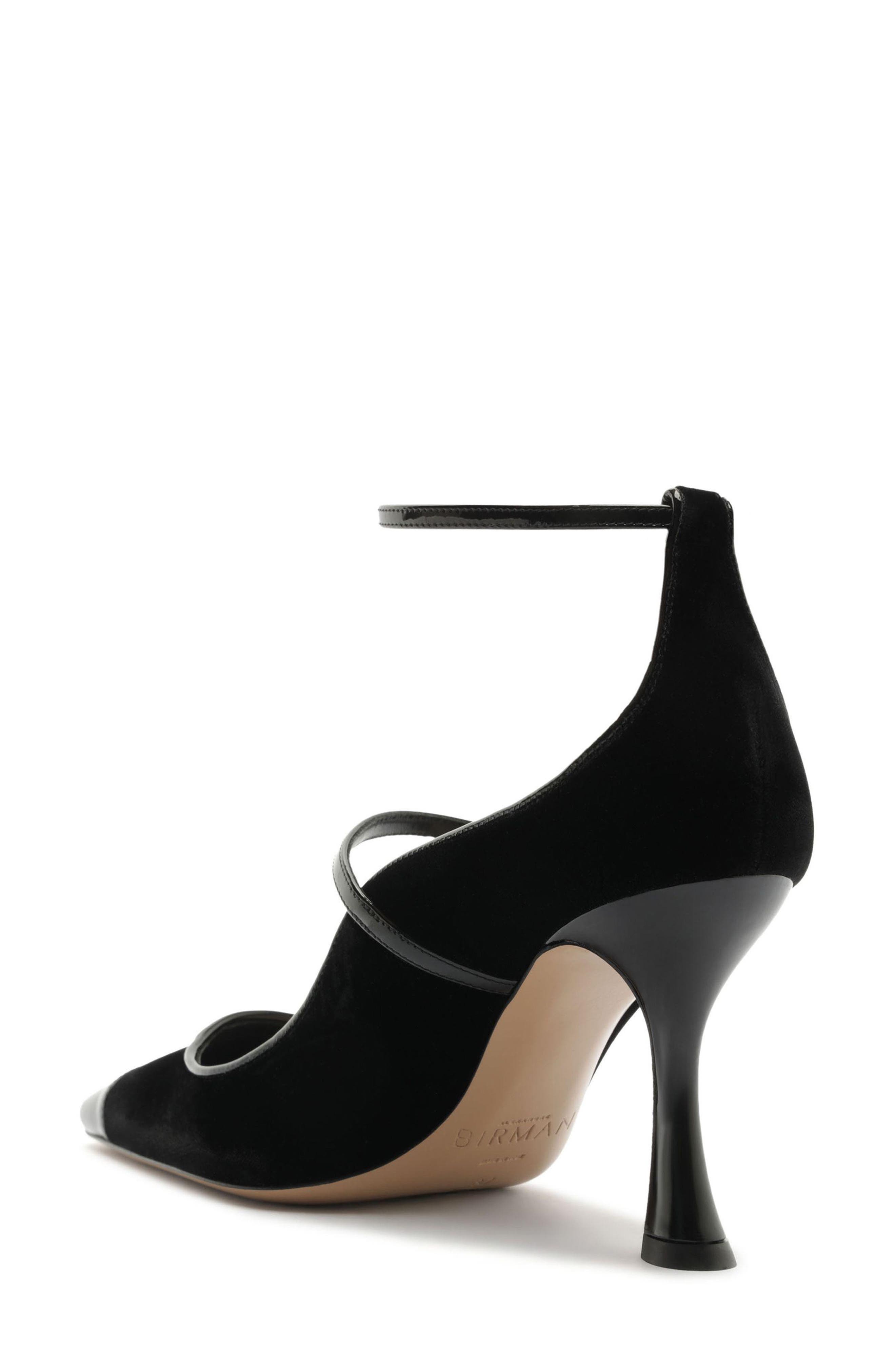 Tita Wave Ankle Strap Pump, Alternate, color, BLACK
