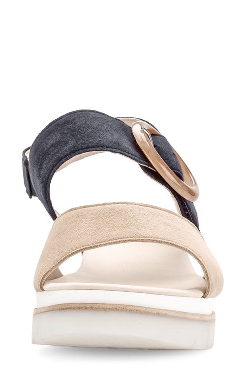 Gabor Strappy Wedge Sandal In Caramel