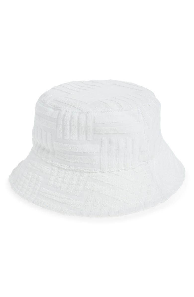 Treasure & Bond Terry Bucket Hat, Main, color, White